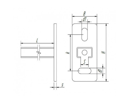 ТМС Rail Консоль МС0 – 30х20*1,2 - 150 мм